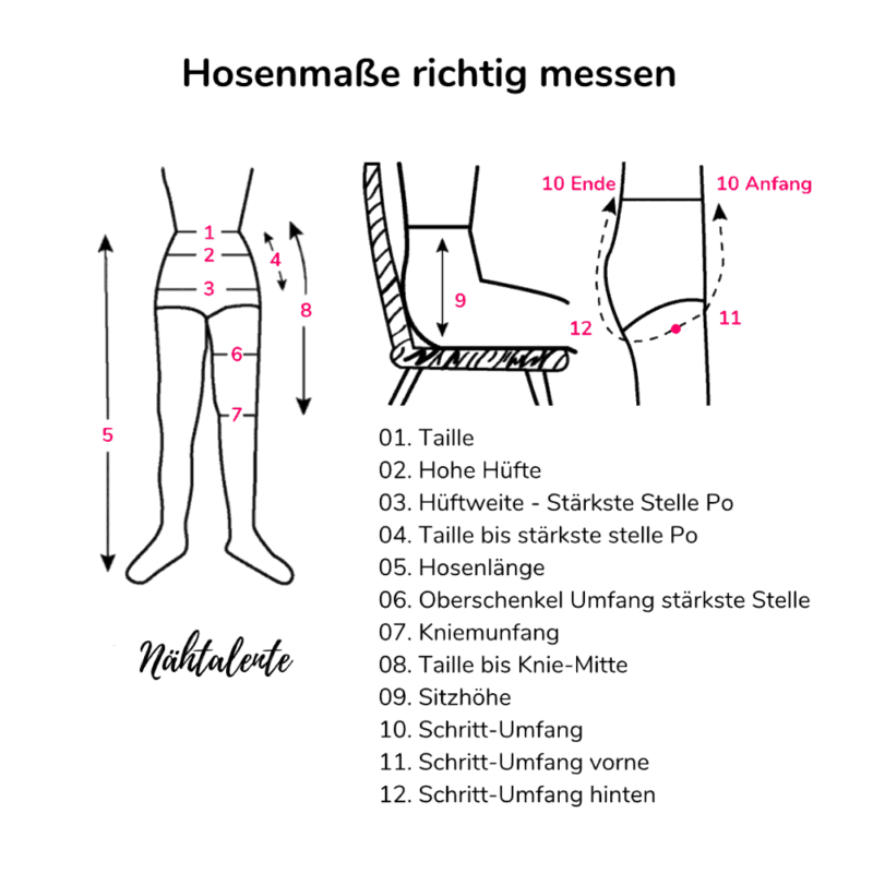 Measure for pants sewing