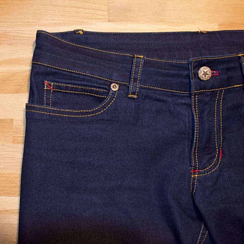 Details einer Jeans nähen
