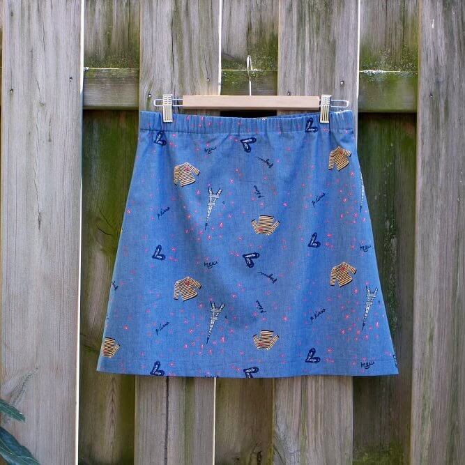 Pattern construction A-line skirt