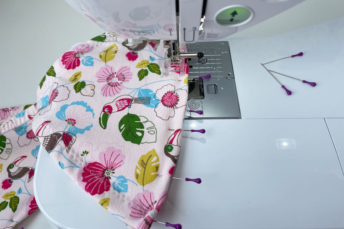 sew folded seam allowance with straight stitch